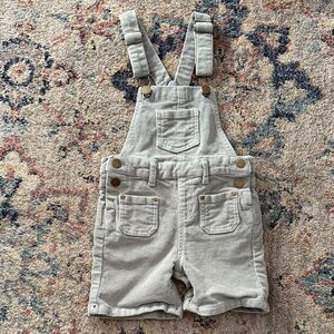 Jamie Kay Light Gray Corduroy Overalls